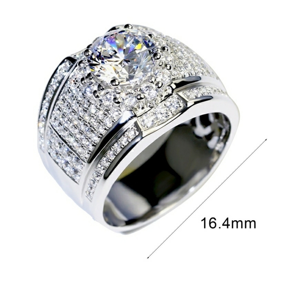FIRM🆕️2ct Lab Created/Simulated Diamonds 925 Sterling Silver Ring - Picture 9 of 10
